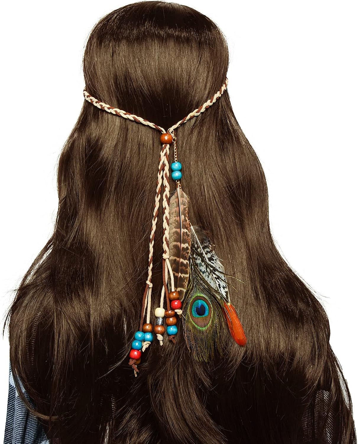 OBMWANG Boho Feather Headband for Women and Girls