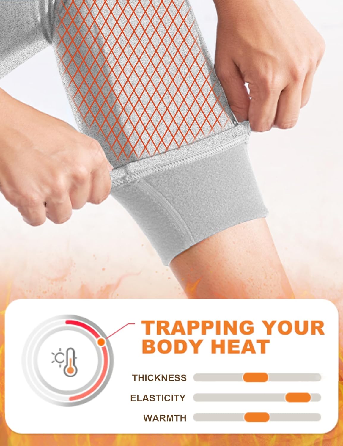 COOTRY Plus Size Thermal Underwear Set for Women