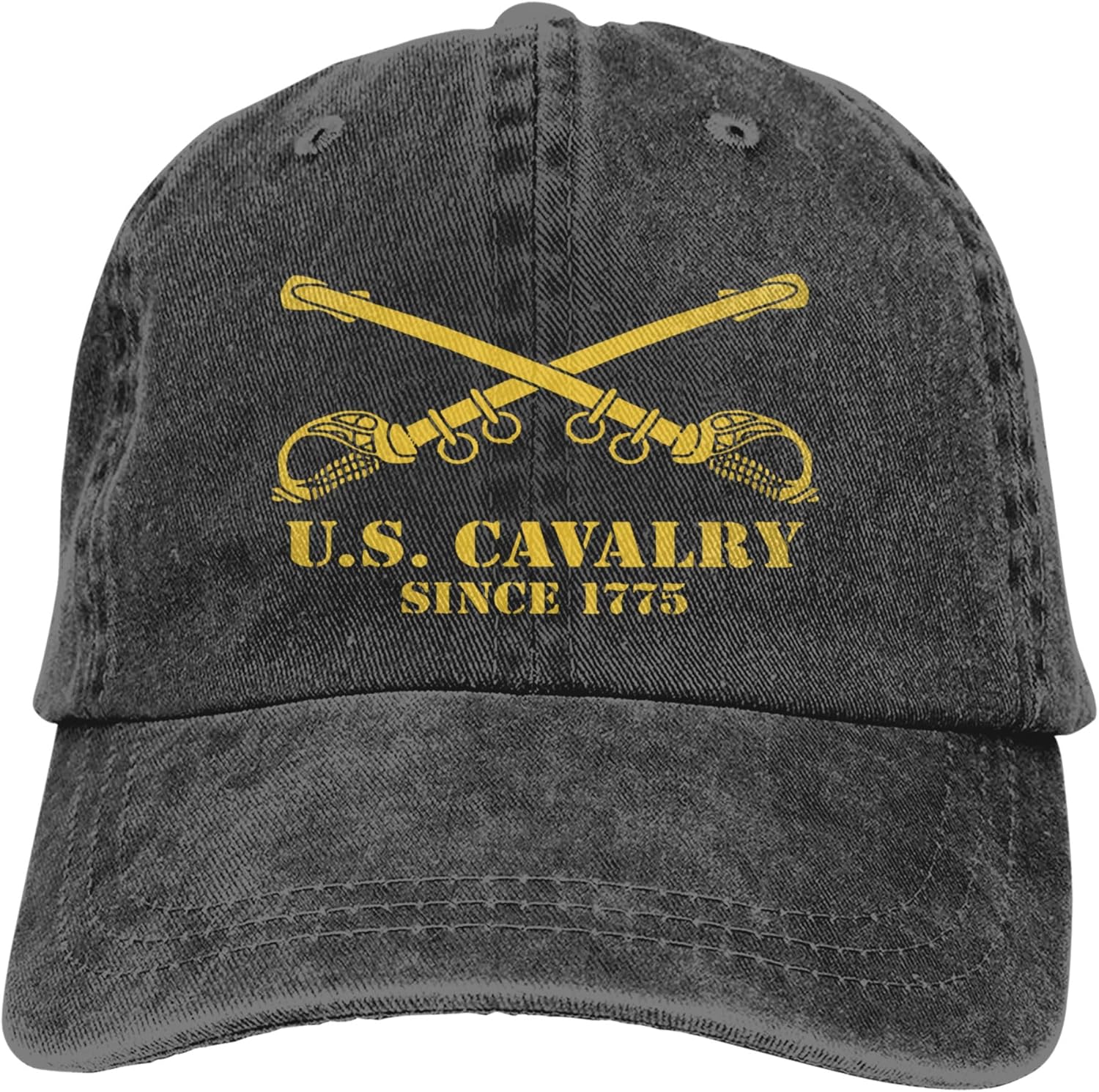 Outftnes Us Cavalry Army Branch Crossed Sabers Military Hat Adjustable Unisex Baseball Cap