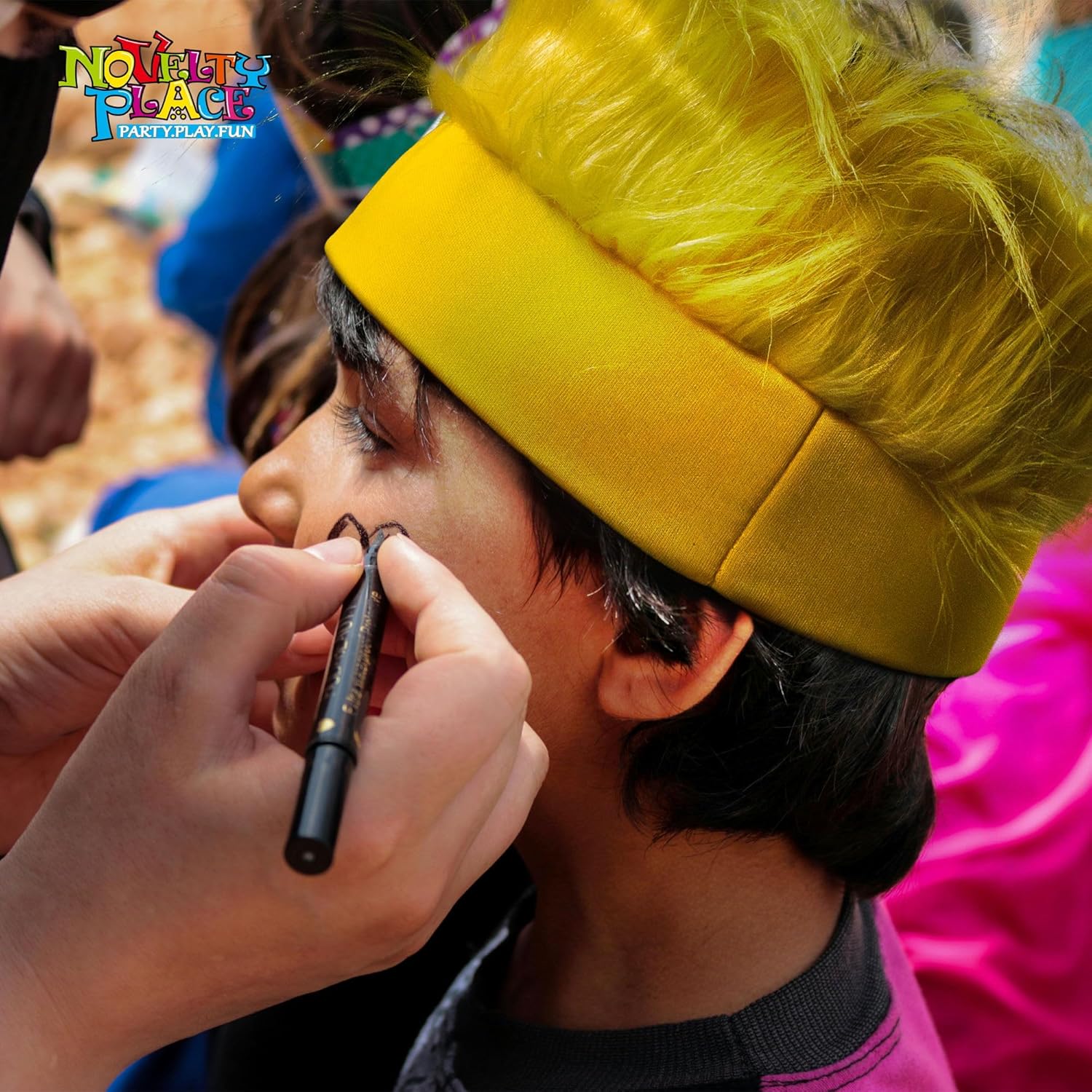 Fun Yellow Hairy Headband for Kids and Adults
