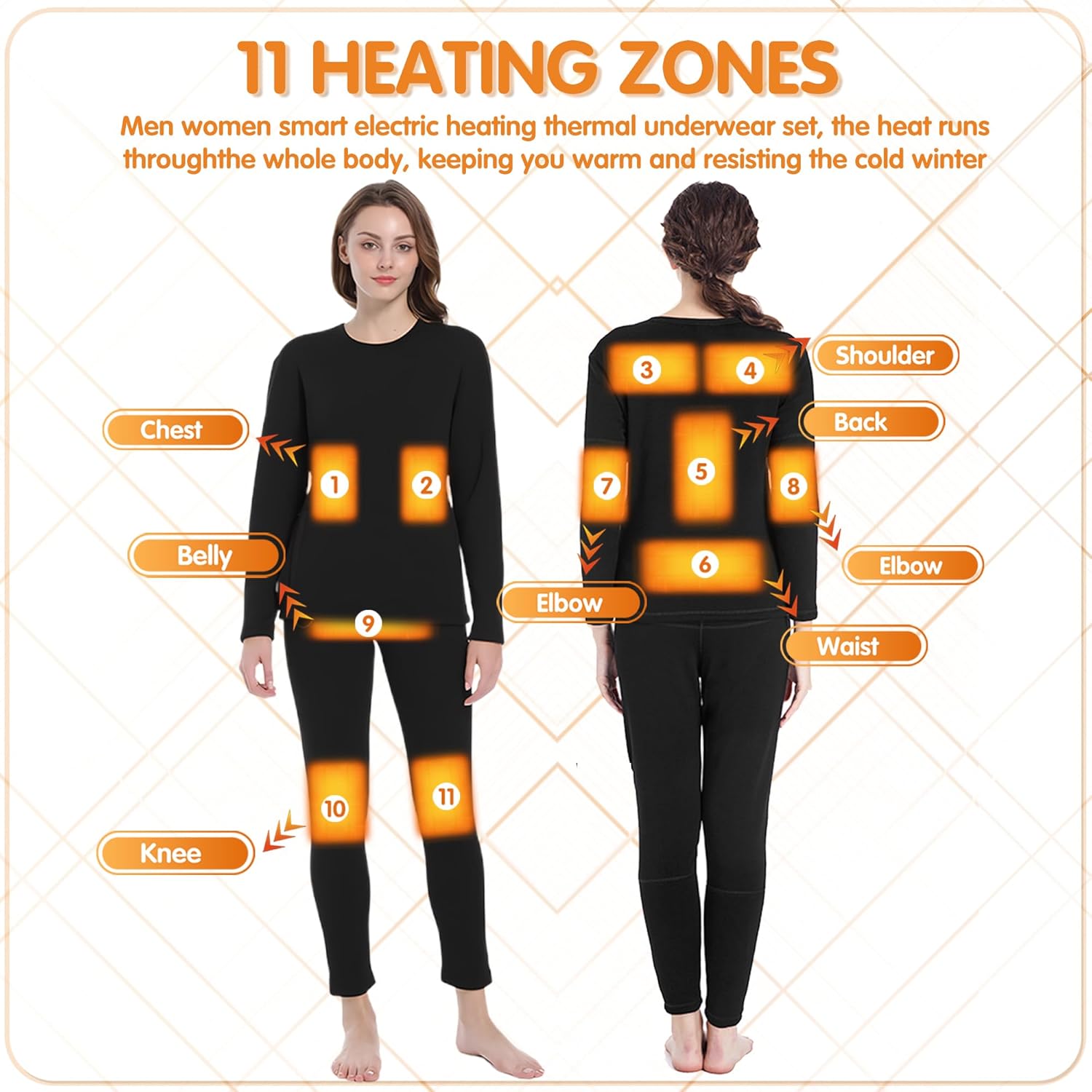 YANYNGS Full Body Heating Underwear Set for Women