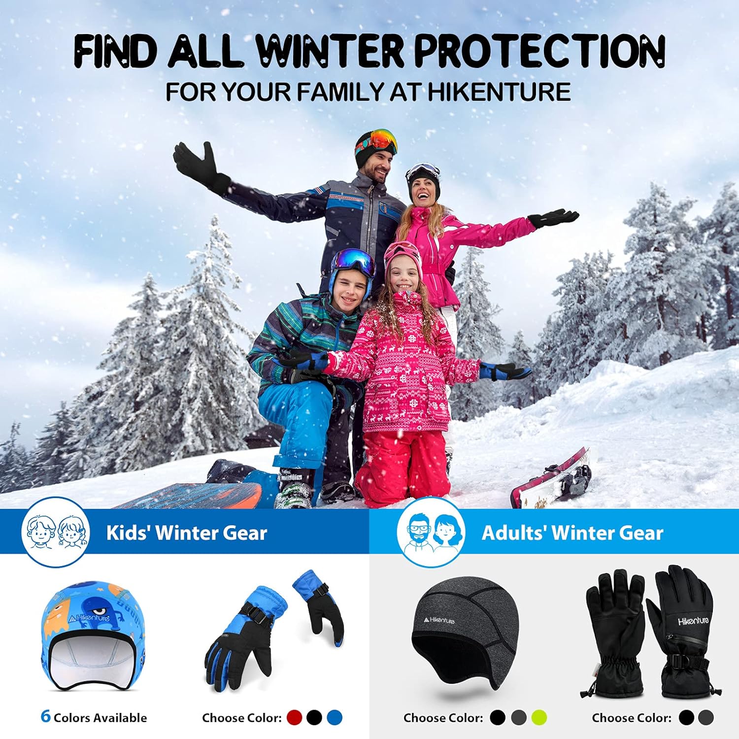 Hikenture Kids Winter Skull Cap Helmet Liner