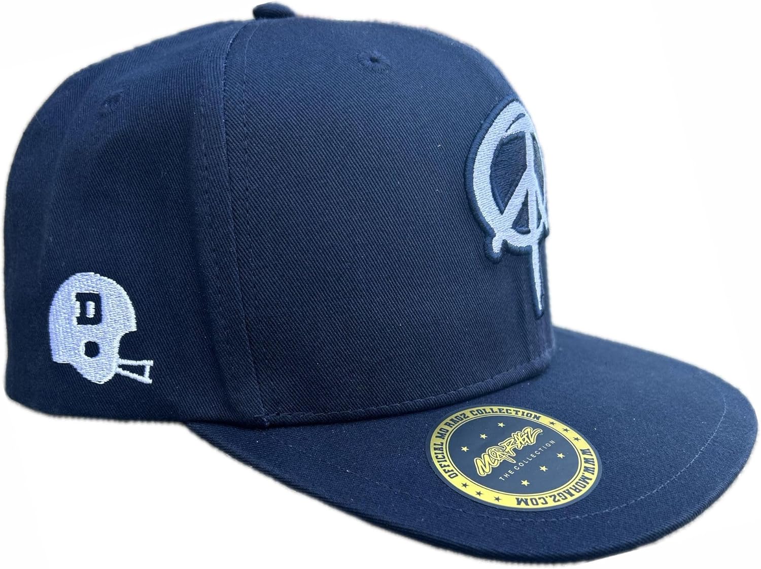 MO RAGZ Navy Flat Bill Hat Boys Series Peace Sign Logo