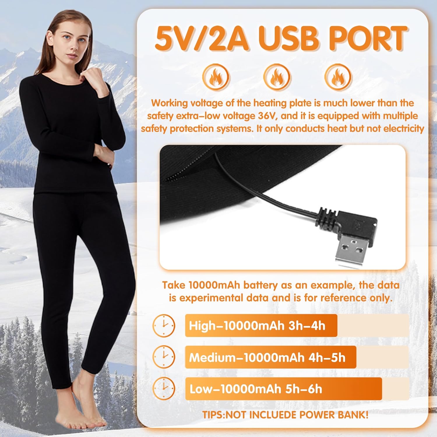 Heating Underwear Set for Women Ice-Cold Protection