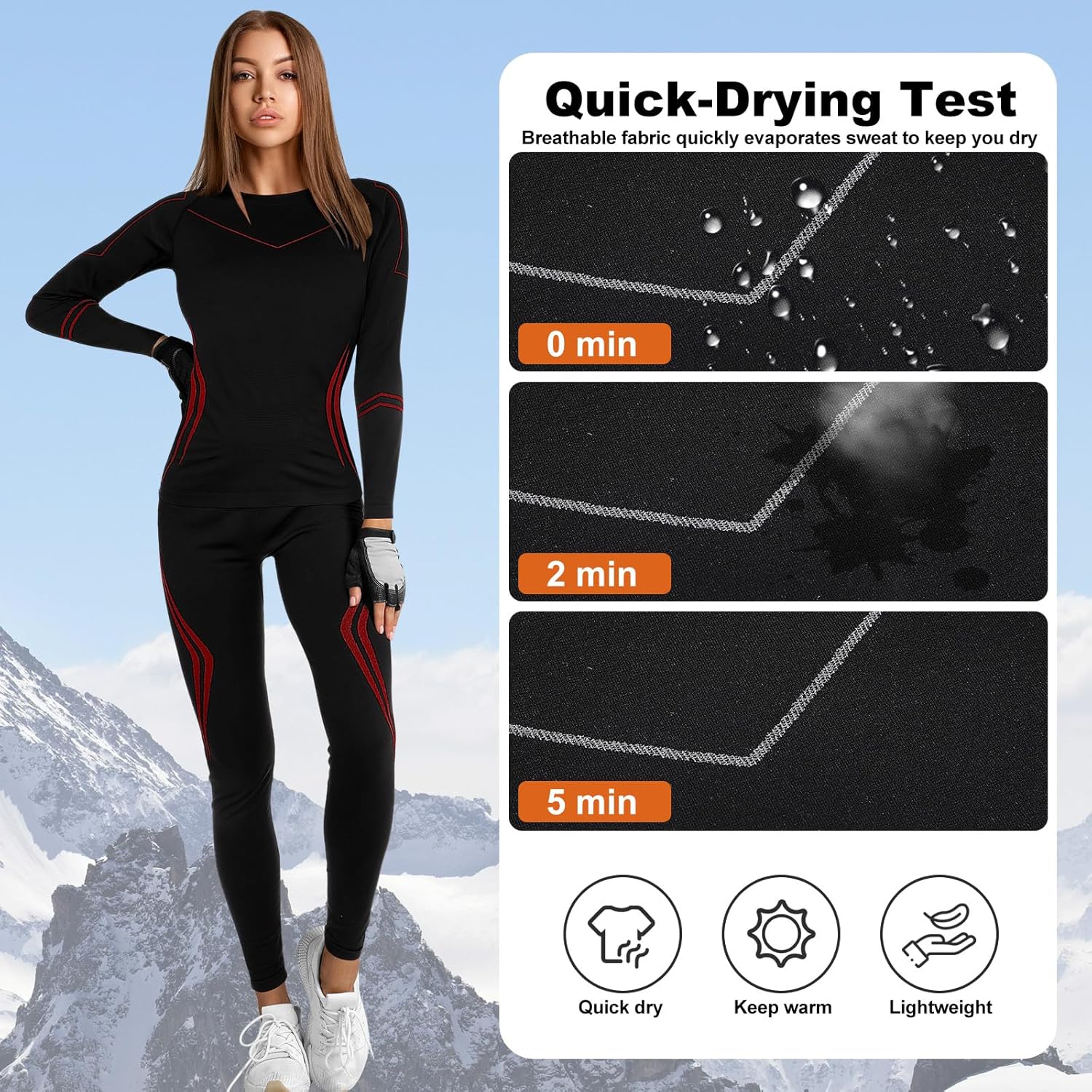 Comfort Warm 2-Pack Thermal ski underwear for Women
