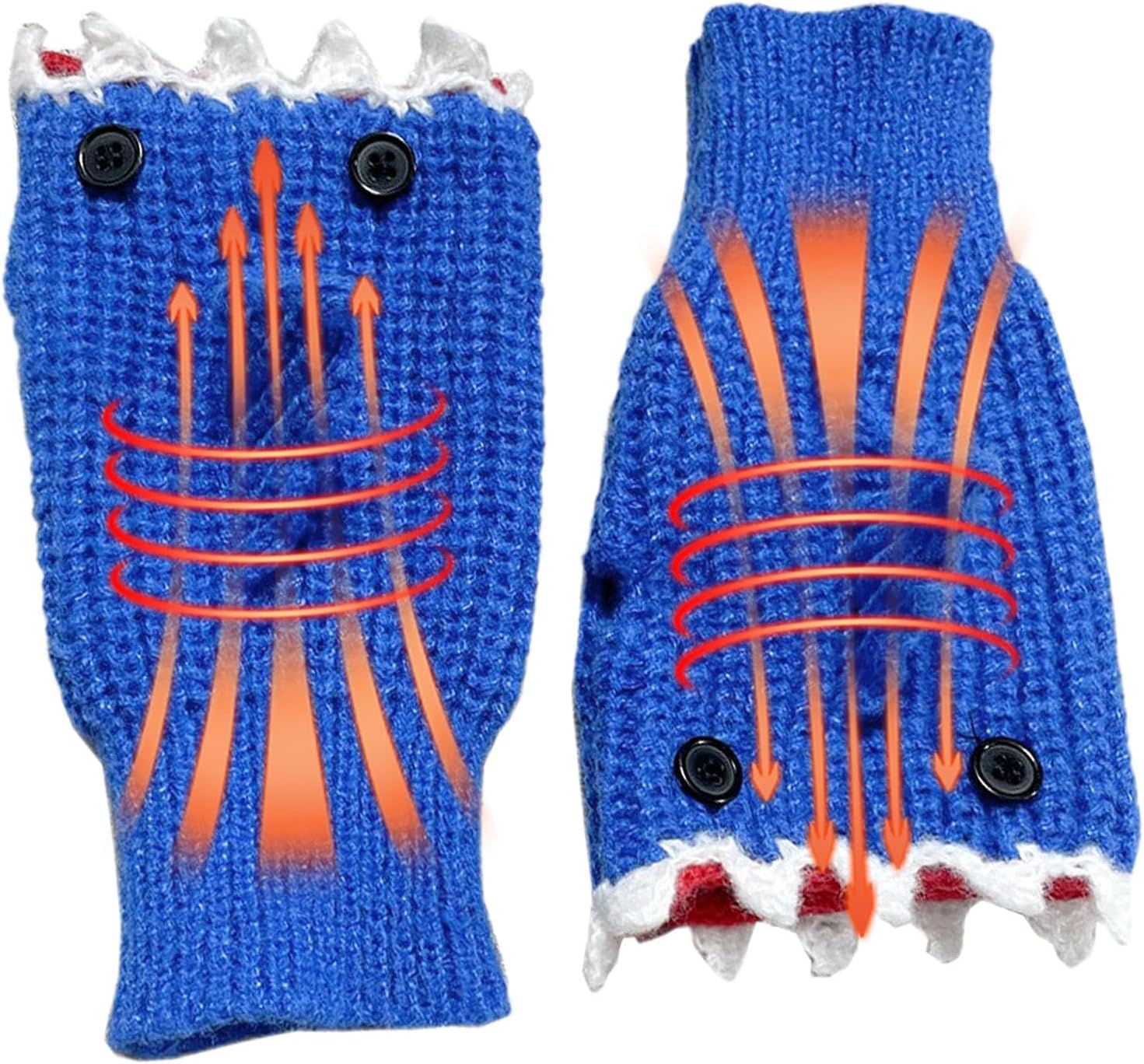 Winter Knitted Half Finger Gloves