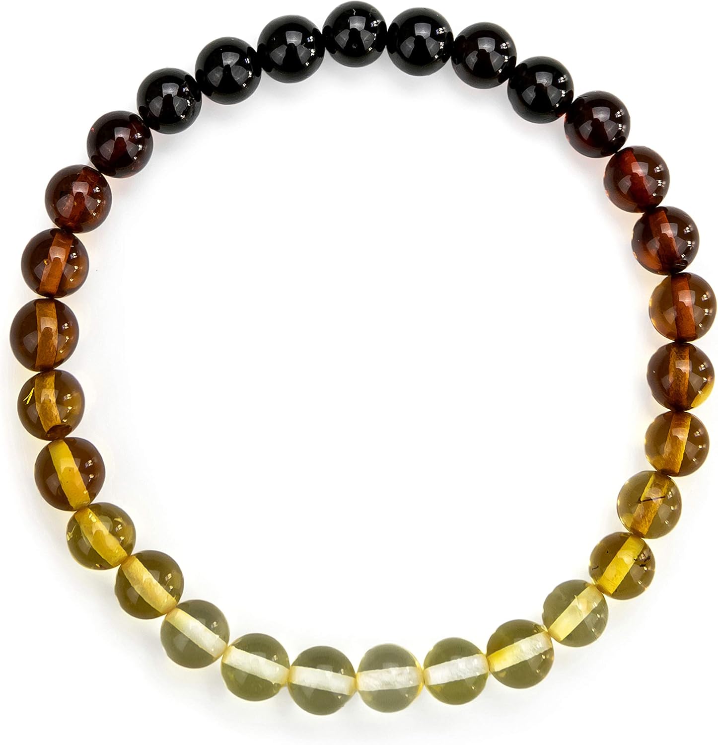 Amber Culture Stretch Bracelet - Multi Color Baltic Amber