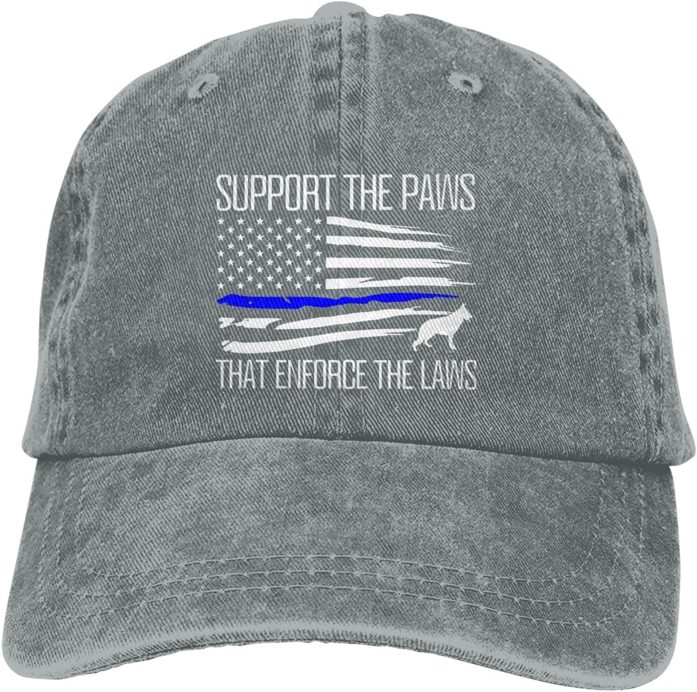 Thick Blue Line K9 Unit Dads Quirky Cop Cap