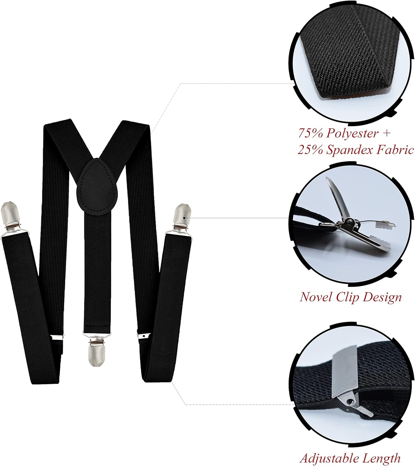 Adjustable Y-Back Suspenders for Kids Toddlers