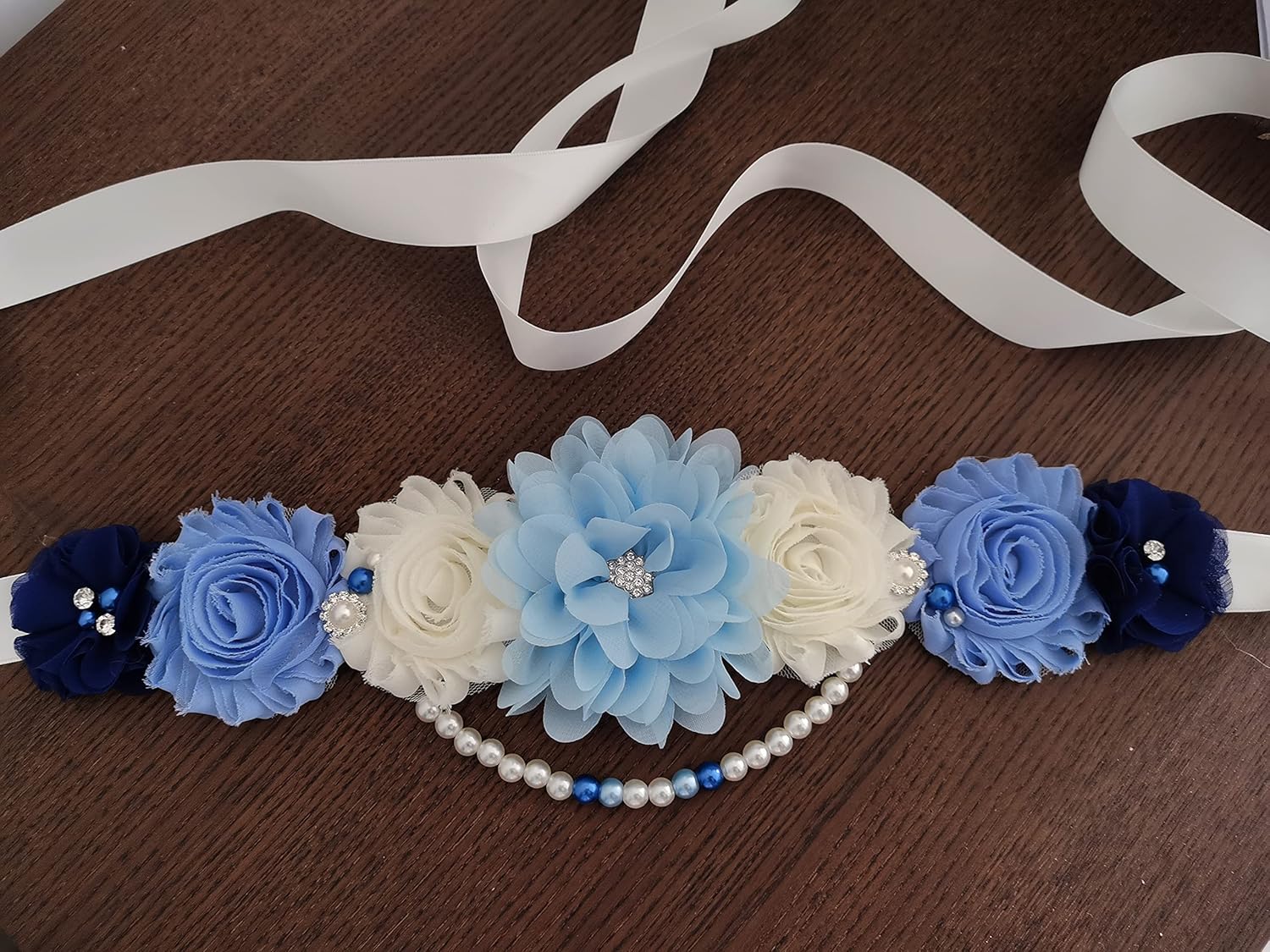 Maternity Sash with Unique Pearls