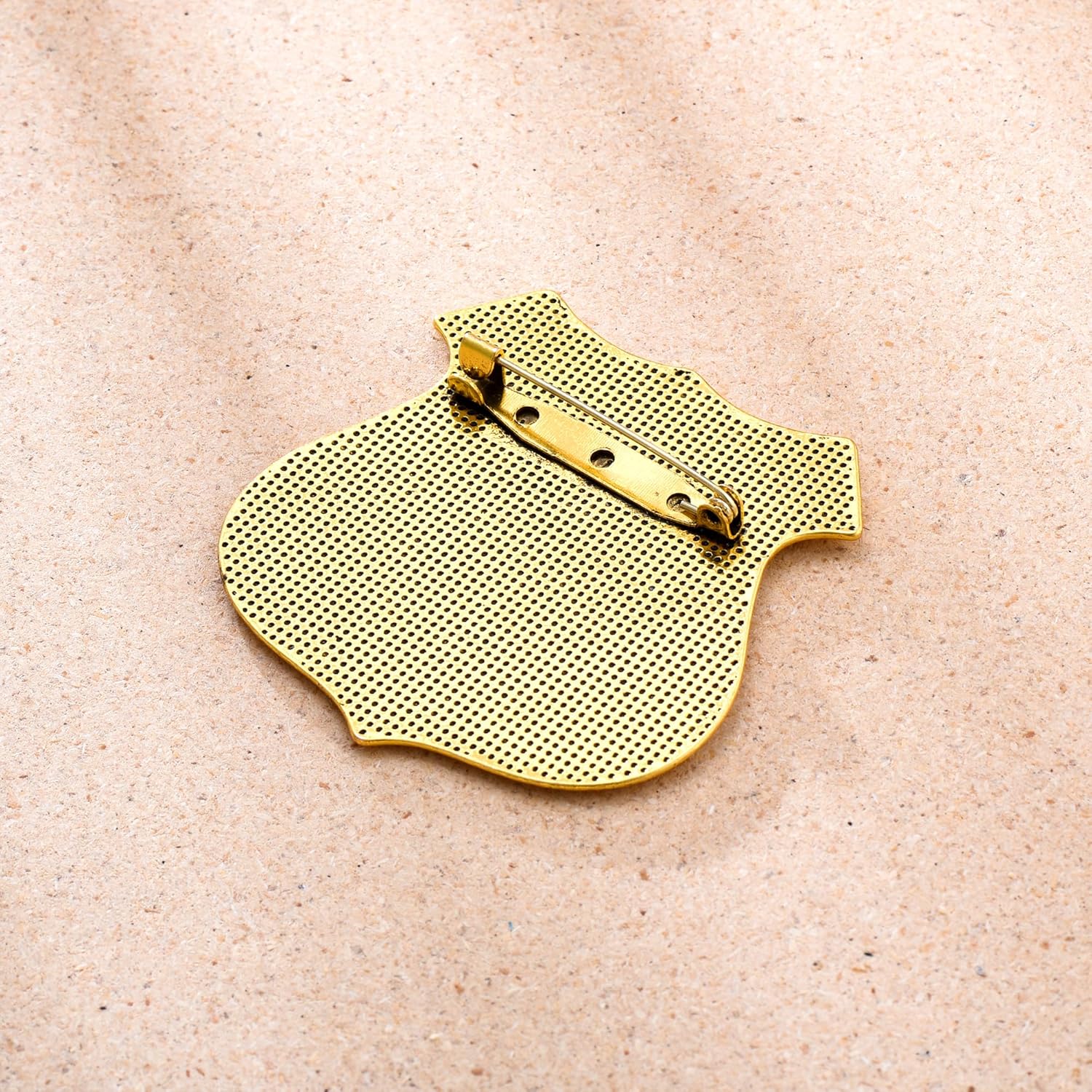 Medsor Police Badge Pin for Women Gold Plated Authentic Design