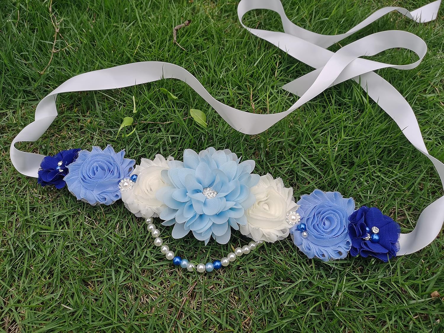 Maternity Sash with Unique Pearls