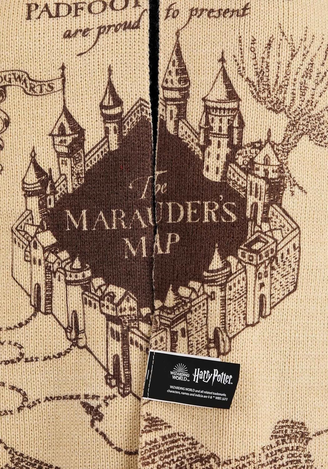 Harry Potter Marauders Map Knit Hat Scarf Set