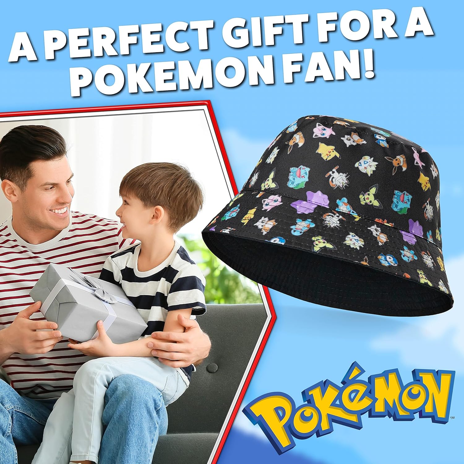 Pokemon Pikachu Bucket Hat Sunglasses for Kids
